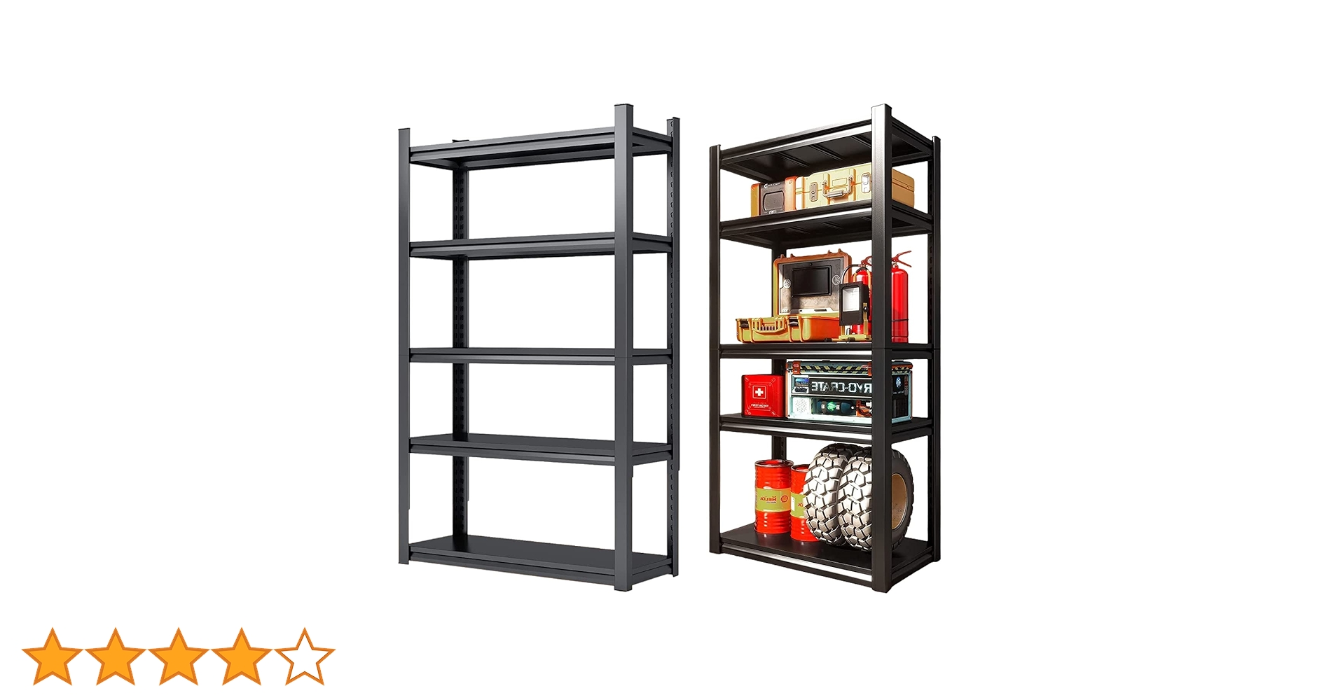 Amazon｜PTUWODS スチールラック本体 高耐荷重収納棚 メタルラック